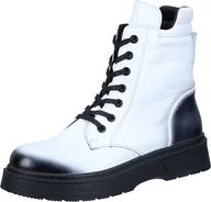 Kozaki damskie - Manitu Damskie 990682-03 Półdługie kozaki, białe, 37 EU, biały, 37 EU - miniaturka - grafika 1