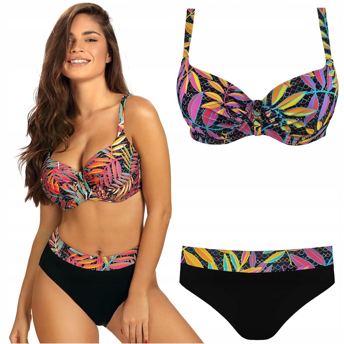 Strój kąpielowy dwuczęściowy wysoki stan SELF 940 PA3 Palermo 38C/M 70C