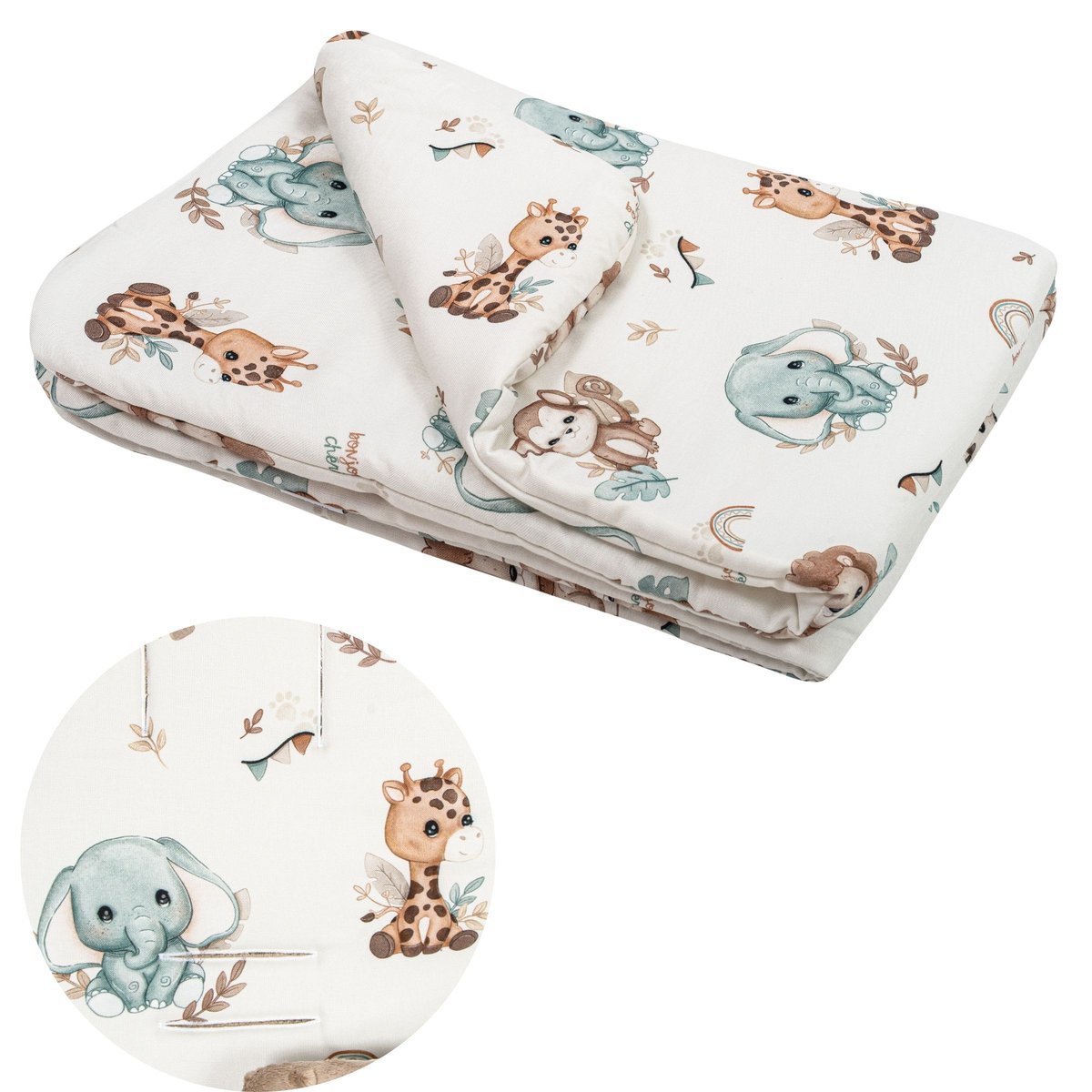 Bawełniana Kołderka Przedszkolaka 100x150 cm Safari