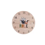 Zegary - Dziecięcy zegar ścienny You Rule, 33 cm, naturalny - miniaturka - grafika 1