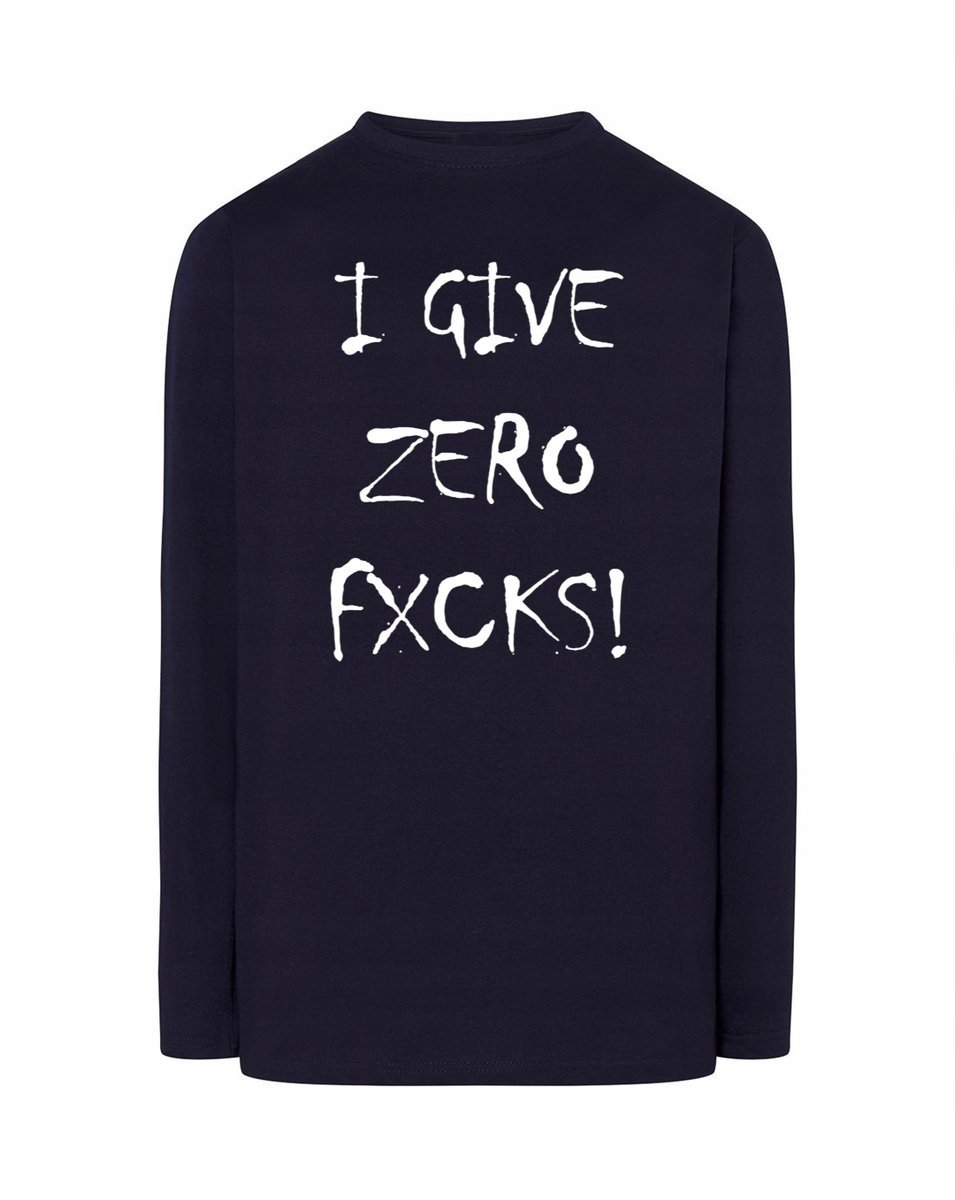 Longsleeve męski nadruk I GIVE ZERO FXCKS r.4XL