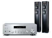 Zestawy stereo - Yamaha R-N600A (srebrny) + Carina FS247.4 (czarny) - miniaturka - grafika 1