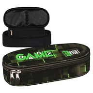Piórniki - St. Right Piórnik Szkolny Saszetka Usztywniona Z Wewnętrzną Klapką Etui Na Przybory Szkolne Green Game - miniaturka - grafika 1