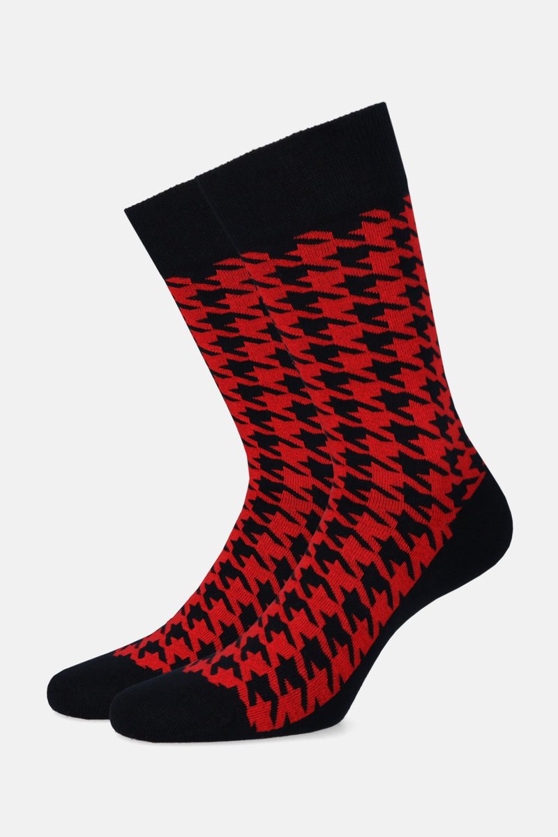 Skarpety Czerwone w Pepitkę