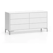Szafy biurowe - Biurowa komoda półkowa LAYERS, 6 szuflad, biała - miniaturka - grafika 1
