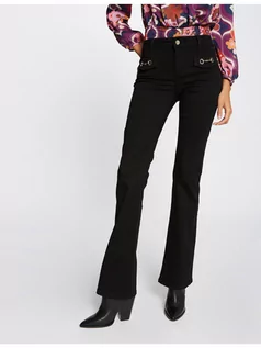 Spodnie damskie - Morgan Jeansy 212-PLILLE Czarny Regular Fit - grafika 1