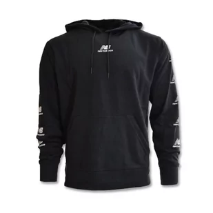 Bluza z kapturem New Balance Essentials Stack Pack Hoodie Black - MT03562BK-M - Bluzy męskie - miniaturka - grafika 1