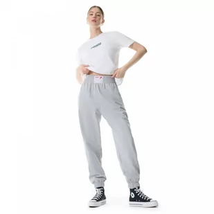 Damskie spodnie dresowe Prosto Sweatpants Dixie - szare - PROSTO - Spodnie sportowe damskie - miniaturka - grafika 1