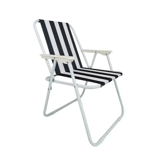 Krzesło Turystyczne Leżak Ogrodowy Na Plażę Do Ogrodu Tarasu Składane 73 Cm