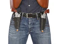 Dodatki do strojów karnawałowych - Pas kowbojski z rewolwerami - 1 szt. - miniaturka - grafika 1