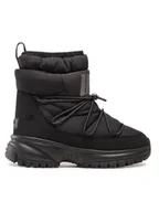 Botki damskie - UGG Skórzane botki zimowe "Yose Puffer" w kolorze czarnym - miniaturka - grafika 1