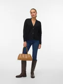 Swetry damskie - Vero Moda Kardigan w kolorze czarnym - miniaturka - grafika 1