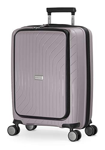 HAUPTSTADTKOFFER - Seria TXL - bardzo lekkie i wytrzymałe walizki na kółkach, walizka z twardą obudową, bagaż kabinowy i bagaż rejestrowany, Vintage srebro, Laptop Rollkoffer, walizka na laptopa