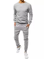 Dresy męskie - Dres męski jasnoszary Dstreet AX0378-L - miniaturka - grafika 1