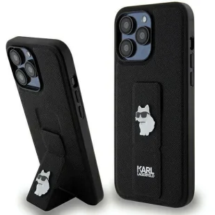 Etui Karl Lagerfeld Gripstand Saffiano Choupette Pins na iPhone 13 Pro / 13 - czarne - Etui i futerały do telefonów - miniaturka - grafika 1
