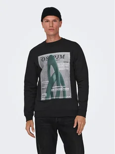 Only & Sons Bluza 22026379 Czarny Regular Fit - Bluzy męskie - miniaturka - grafika 1