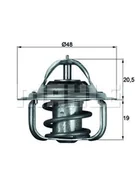 Termostaty - Termostat, płyn chłodzący Mahle TX 5 88D - miniaturka - grafika 1
