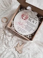 Pamiątka Chrztu Świętego - ANIOŁEK tabliczka kartka na chrzest pamiątka chrzest święty dziewczyn - miniaturka - grafika 1