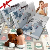 Maty piankowe - MATA PIANKOWA EDUKACYJNA SKŁADANA DLA DZIECI DUŻA 200x180 PIANKA DWUSTRONNA - miniaturka - grafika 1