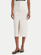 Sukienki - Liu Jo Spódnica jeansowa UA6259 D0275 Biały Regular Fit - miniaturka - grafika 1