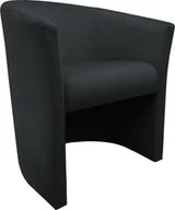 Fotele - Atos Fotel MAROS VELVET czarny nowoczesny z wyprofilowanym oparciem ATOS - miniaturka - grafika 1