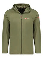 Odzież trekkingowa męska - Canadian Peak Kurtka polarowa w kolorze zielonym - miniaturka - grafika 1