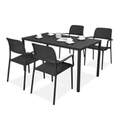 Meble ogrodowe - Komplet ogrodowy Nardi BORA/CUBE 140 4+1 Antracite - miniaturka - grafika 1