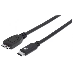 Manhattan Kabel USB USB Kabel 3.1 micro C - B St/St 1.00m schwarz - 35 (353397) - Kable USB - miniaturka - grafika 3