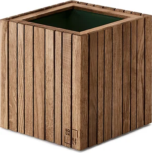 Doniczka samonawadniająca GrowON ciemny dąb z otworami na uchwyty do zawieszenia - Donice - miniaturka - grafika 1