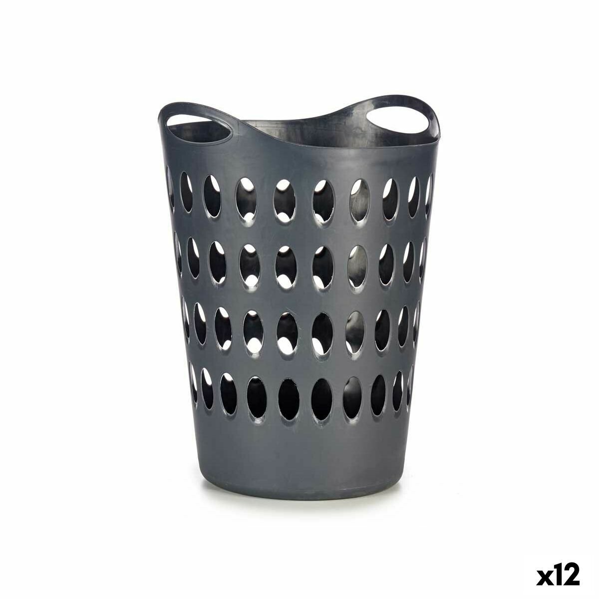Kosz na pranie antracytowy plastikowy 50 L 44 x 56 x 41 cm (12 sztuk)
