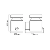 Lampy ogrodowe - OSRAM Lampa zewnętrzna z czujnikiem ruchu ENDURA STYLE CYLINDER, aluminiowy / szary / cynkowy, stal szlachetna, nowoczesny - miniaturka - grafika 1