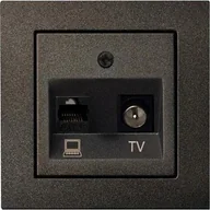 Gniazdka elektryczne - Liregus SOCKET LIREGUS EPSILON DAT+TV WO/F ANTR. - miniaturka - grafika 1