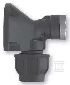 Gebo Kolano zaciskowe przyścienna Gebo Plast 25x3/4" do PE - Łączniki, trójniki, kształtki - miniaturka - grafika 1