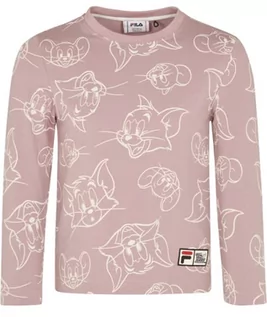 Koszulki i topy damskie - FILA Unisex Topeka koszulka z długim rękawem dla dzieci, Mauve Shadow Tom & Jerry AOP, 110/116 - grafika 1