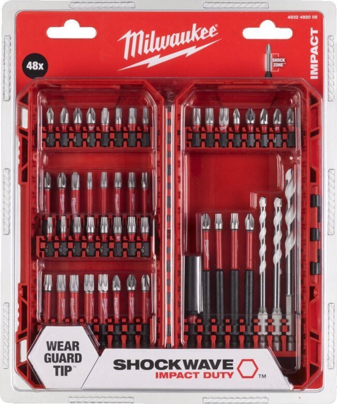 Milwaukee Wiertło SET OF DRILLS + TIPS 48 pcs Sh