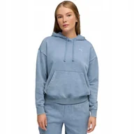 Bluzy damskie - Bluza damska Puma ESS Elevated Relaxed Wash Hoodie niebieska 688103 34 S - miniaturka - grafika 1