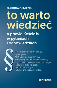 To warto wiedzieć - Wiesław Mazurowski - Książki religijne obcojęzyczne - miniaturka - grafika 2