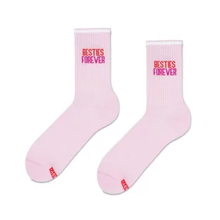 ZOOKSY Skarpety Długie Para, Prezent na Walentynki, Unisex, Różowe, 41-46 - Skarpetki damskie - miniaturka - grafika 1