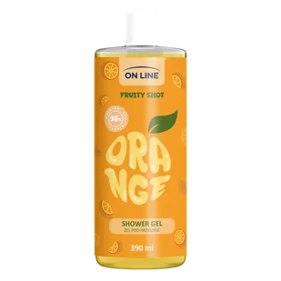 On Line Fruity Shot Orange, żel pod prysznic, 390 ml - Żele pod prysznic dla mężczyzn - miniaturka - grafika 1