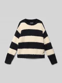 Swetry dla dziewczynek - Sweter z dzianiny z okrągłym dekoltem - miniaturka - grafika 1