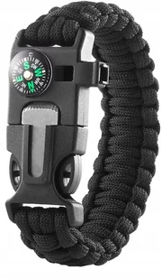 Paracord Bransoletka Survival 5w1 Krzesiwo Kompas - Kompasy - miniaturka - grafika 1