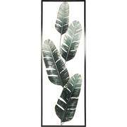 Dekoracje domu - Atmosphera Dekoracja ścienna z metalu motyw liści bananowca 31 x 89 cm 169392 - miniaturka - grafika 1