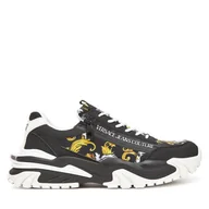 Sneakersy męskie - Sneakersy Versace Jeans Couture 78YA3SI5 Czarny - miniaturka - grafika 1