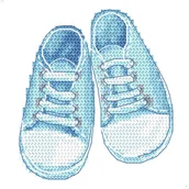 Pasmanteria - Haft krzyżykowy - Zestaw do haftu - Buciki - Chłopczyk - miniaturka - grafika 1