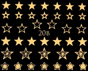 Metaliczne naklejki wodne na paznokcie - nr 20B - Ozdoby do paznokci - miniaturka - grafika 1