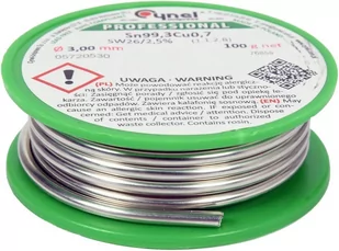 Spoiwo, Drut Lutowniczy Z Topnikiem 3,0Mm, 100G - Akcesoria do lutowania - miniaturka - grafika 1
