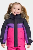 Kurtki i płaszcze dla dziewczynek - Didriksons kurtka zimowa dziecięca BJÄRVEN KIDS PARKA kolor różowy - miniaturka - grafika 1