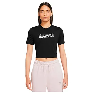 NIKE Damska koszulka z krótkim rękawem 010, czarny/biały, XL, czarny/biały, XL - Koszulki i topy damskie - miniaturka - grafika 1