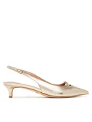 Sandały damskie - Guess Sandały FLTJES LEM05 Złoty - miniaturka - grafika 1