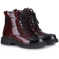 Botki damskie - Botki damskie Bombonella 8T P127 2450 T28 67 bordowe R.38 - miniaturka - grafika 1